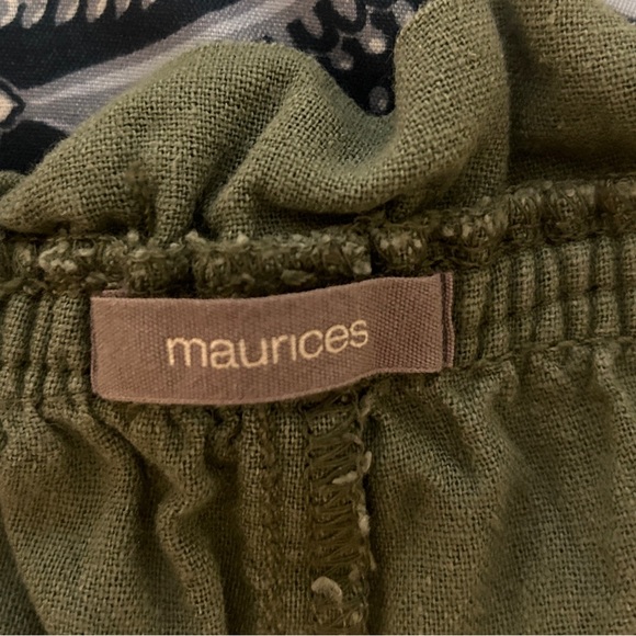 Womens Maurices size 20W olive green elastic waist shorts. - Picture 3 of 4